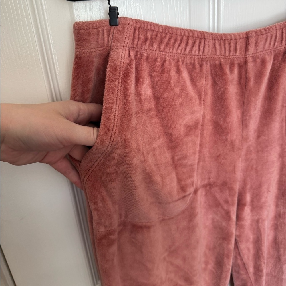 Aerie Pink Velour Jogger Sweatpants - Picture 2 of 5